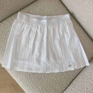 ALO Yoga White Varsity Tennis Skirt Size XS